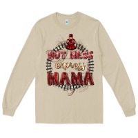 Mushroom Hot mess express mama Mother's Day Long Sleeve Tee - FaDigitalArtStudio