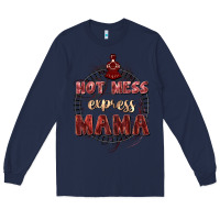 Navy Hot mess express mama Mother's Day Long Sleeve Tee - FaDigitalArtStudio