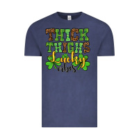 Vintage Denim St. Patrick's Thick thighs lucky vibes Vintage Tee - OliviaCreatesArt