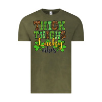 Vintage Olive St. Patrick's Thick thighs lucky vibes Vintage Tee - OliviaCreatesArt