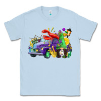 Dusty Blue mardi gras gnome on the truck Classic Tee - CowGirlArtShop