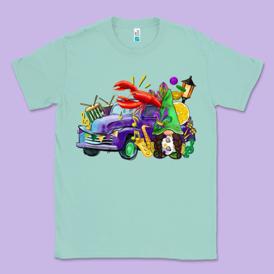 Mardi Gras Gnome On The Truck Classic Tee Designed By Cowgirlartshop