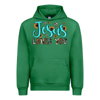 Emerald jesus loves you Urban Hoodie - JahusDesignShop