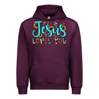 Mauve Wine jesus loves you Urban Hoodie - JahusDesignShop