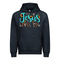 Navy jesus loves you Urban Hoodie - JahusDesignShop