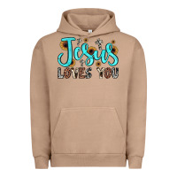 Pigment Burro jesus loves you Urban Hoodie - JahusDesignShop