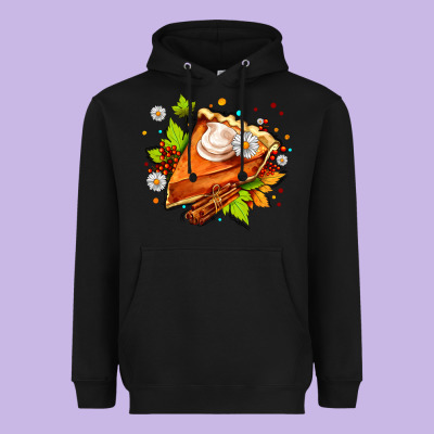 Pumpkin Pie With Daisies And Cinnamon Heavyweight Hoodie Designed By Adodesignshop