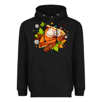 Black pumpkin pie with daisies and cinnamon Heavyweight Hoodie - AdoDesignShop