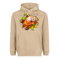 Mushroom pumpkin pie with daisies and cinnamon Heavyweight Hoodie - AdoDesignShop