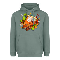 Sage pumpkin pie with daisies and cinnamon Heavyweight Hoodie - AdoDesignShop