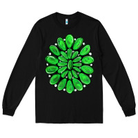 Black green gemstone Long Sleeve Tee - RanaPortraitStore