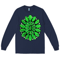 Navy green gemstone Long Sleeve Tee - RanaPortraitStore