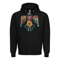 Black pinky western sunflower thunderbird Zipper Hoodie - BarkalooDesign
