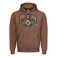 Chestnut pinky western sunflower thunderbird Zipper Hoodie - BarkalooDesign