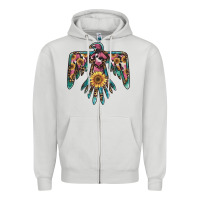 Dove Grey pinky western sunflower thunderbird Zipper Hoodie - BarkalooDesign