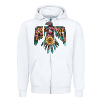 White pinky western sunflower thunderbird Zipper Hoodie - BarkalooDesign