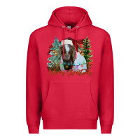 Cardinal merry Christmas goat Premium Hoodie - CowhideDigitalArt