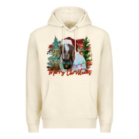 Sandshell merry Christmas goat Premium Hoodie - CowhideDigitalArt