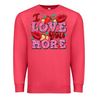 Cardinal i love you more with lips and strawberry Premium Sweatshirt - AdoDesignShop