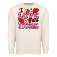 Sandshell i love you more with lips and strawberry Premium Sweatshirt - AdoDesignShop