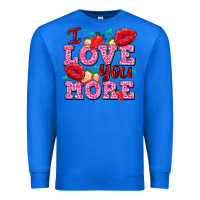 True Royal i love you more with lips and strawberry Premium Sweatshirt - AdoDesignShop