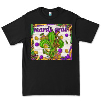 Black Mardi Gras Fleur De Lis tumbler Premium Tee - HowdyJamesFarm