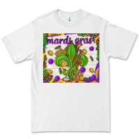 White Mardi Gras Fleur De Lis tumbler Premium Tee - HowdyJamesFarm