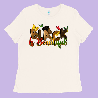 Black Is Beautiful Ladies Tee Designed By Cowgirlartshop