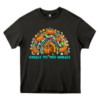 Asphalt Gobble Til You Wobble with Rainbow Heavy Core Tee - texasbilliewilder