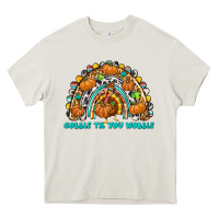 Cream Gobble Til You Wobble with Rainbow Heavy Core Tee - texasbilliewilder