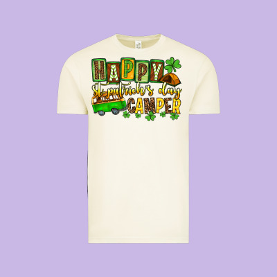St. Patrick's Happy St. Patrick's Day Camper Vintage Tee Designed By Oliviacreatesart