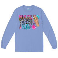 Colony Blue nail tech life bbs Long Sleeve Tee - BundleAndBundleShop