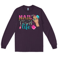 Plum nail tech life bbs Long Sleeve Tee - BundleAndBundleShop