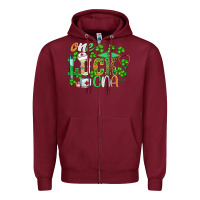 Burgundy st.patricks one lucky cna  nurse Zipper Hoodie - BarkalooDesign