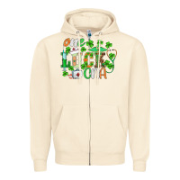 Sandshell st.patricks one lucky cna  nurse Zipper Hoodie - BarkalooDesign