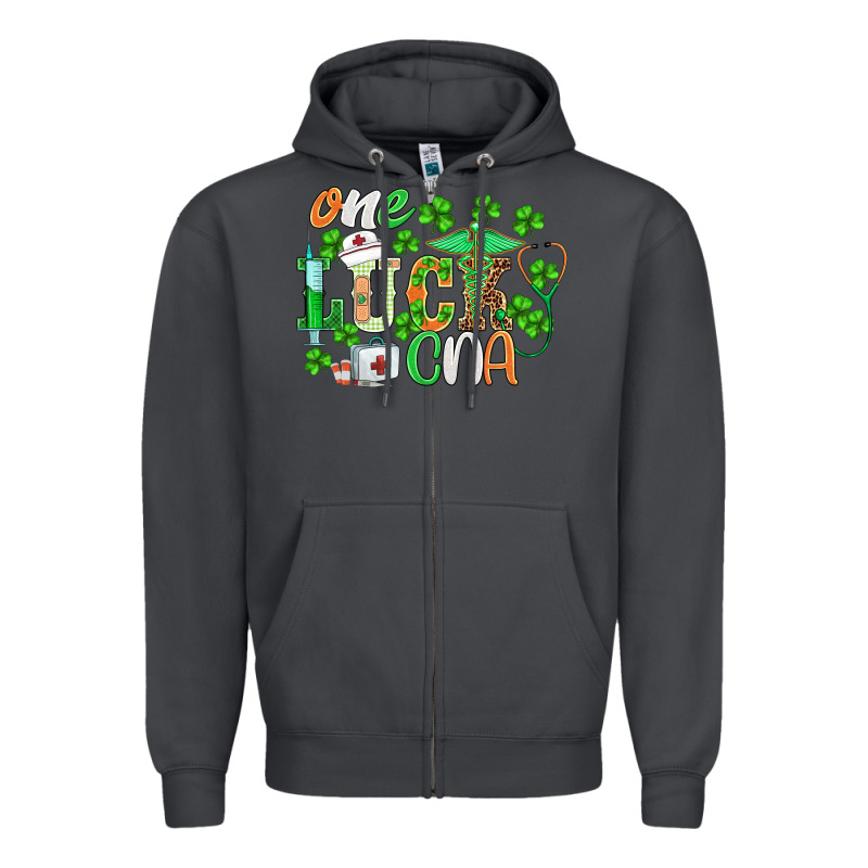 St.patricks One Lucky Cna  Nurse Zipper Hoodie by BarkalooDesign | Teevron