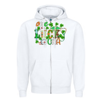 White st.patricks one lucky cna  nurse Zipper Hoodie - BarkalooDesign