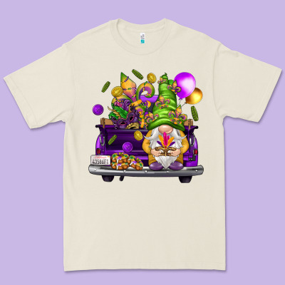 Mardi Gras Gnome On The Truck Premium Tee Designed By Howdyjamesfarm