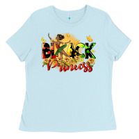 Baby Blue black princess Ladies Tee - CowGirlArtShop