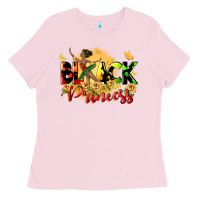 Bubblegum Pink black princess Ladies Tee - CowGirlArtShop