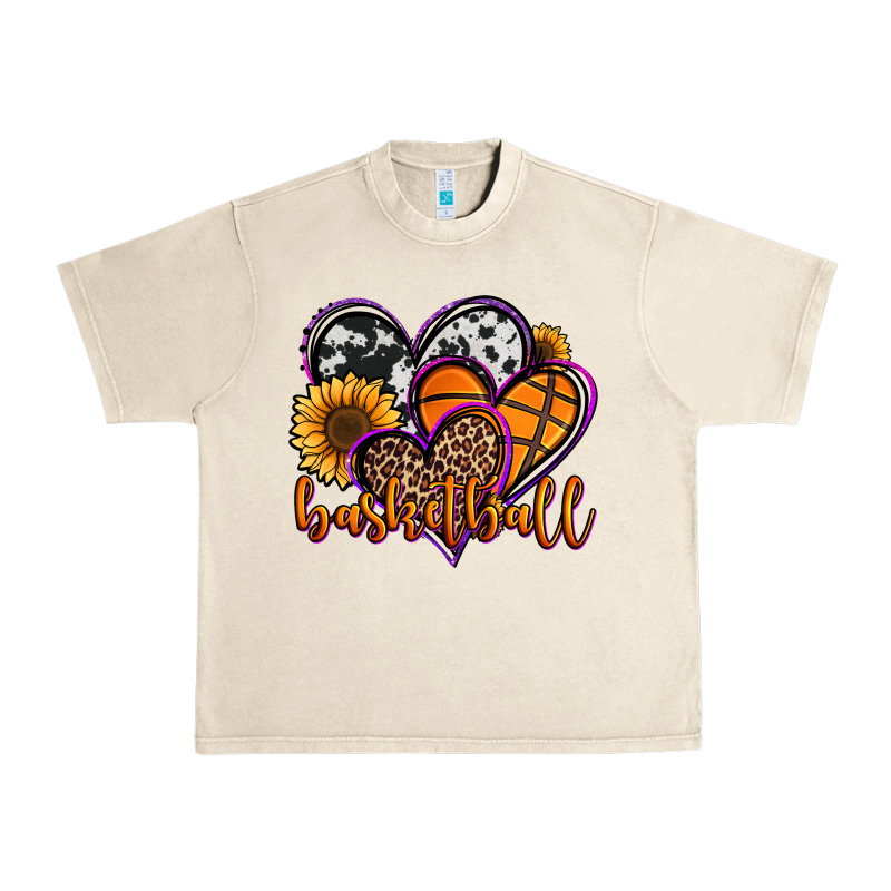 Basketball Hearts Urban Heavy Tee by Jasminsmagicworld | Teevron