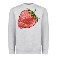 Heather Grey strawberry Heavyweight Sweatshirt - BarkalooDesign