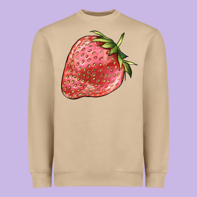 Strawberry Heavyweight Sweatshirt Designed By Barkaloodesign