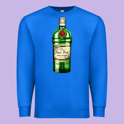Have Fun Gin Bottle Premium Sweatshirt Designed By Adodesignshop