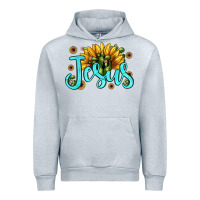 Heather Grey jesus sunflower Urban Hoodie - JahusDesignShop