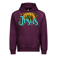 Mauve Wine jesus sunflower Urban Hoodie - JahusDesignShop