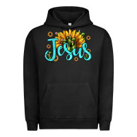 Pigment Black jesus sunflower Urban Hoodie - JahusDesignShop