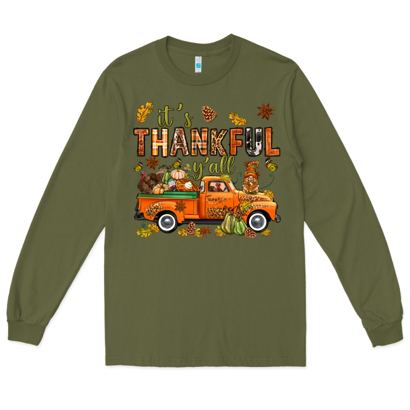 It's Thankful Y'all With Truck Bbs Long Sleeve Tee by BundleAndBundleShop | Teevron