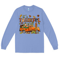 Colony Blue it's thankful y'all with truck bbs Long Sleeve Tee - BundleAndBundleShop