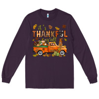 Plum it's thankful y'all with truck bbs Long Sleeve Tee - BundleAndBundleShop
